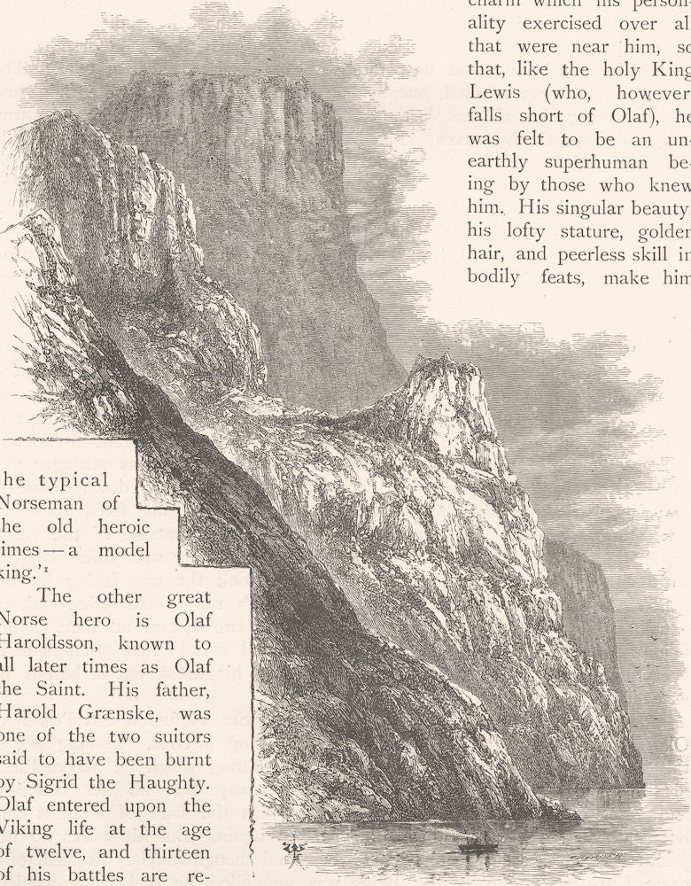 NORWAY. The castle at Upsala (Uppsala) 1890 old antique vintage print picture